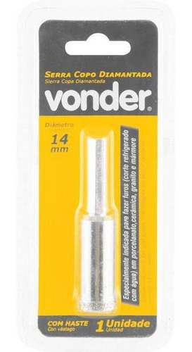 Serra Copo Diamantada Refrigeração 14mm Vonder