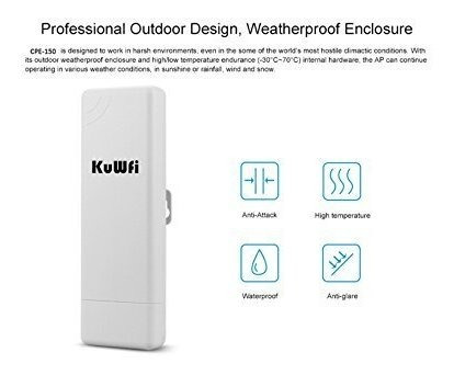 Impermeable Wireless Outdoor Router 2 km Distancia Punto