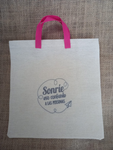 Souvenirs Bolsas Diseños Cumpleaños - X10 Unidades Sonrie Eso Confunde A Las Personas
