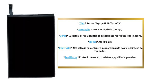 Display Lcd iPad Mini 2 3 A1489 A1490 A1491 A1599 A1600 1601