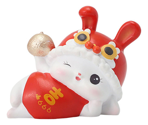 Escultura Comedor Tienda Chino Animal Conejo 6,5x3,7x5cm