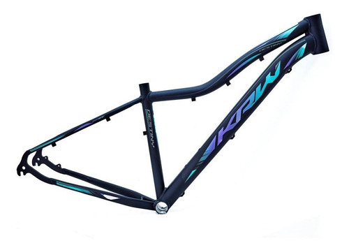 Quadro Bicicleta Destiny Aro 29 Alumínio Mtb - Krw Cor Preto/lilas E Turquesa