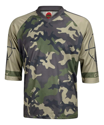 World Jerseys Outlaw Camo Green Camiseta De Bicicleta De Mon