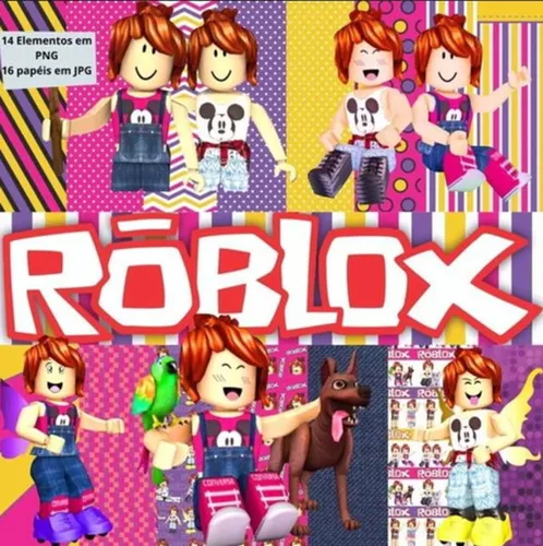 Arquixo Digital Festa Pronta + Kit Screpbook Roblox Menina