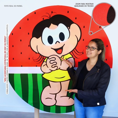 Painel Redondo Sublimado 3d Safári Em Tecido - 1,5x1,5m