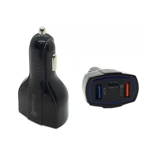 Cargador Carro 1z-3zv 2 Usb + Pb 35w (2 Unidades)