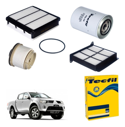 Kit Filtros Mitsubishi L200 Triton 3.2 Diesel 2013 Em Diante