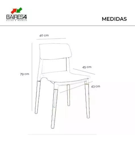 Pack X 4 Sillas De Comedor Milán
