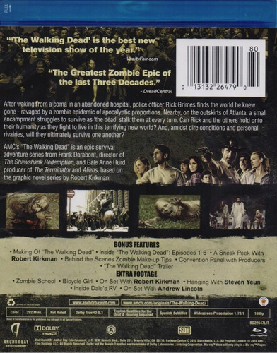 The Walking Dead Temporada 1 Uno Primera Blu-ray