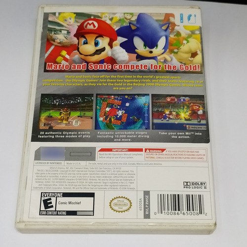 Mario & Sonic Olimpic Games Wii - Español - Longaniza Games (Reacondicionado)