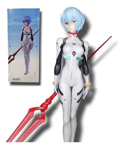 Figura Rei Ayanami Lanza De Longinus Evangelion 23cm