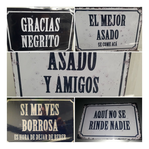 Imagen 9 de 10 de Chapas Decorativas Retro Vintage 20cm X 30