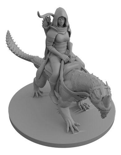 Miniaturas Dnd: Elf Female Drake Warden Ranger