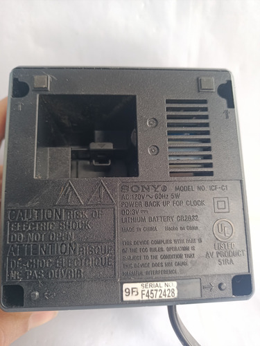 Radio Sony Despertador Leer Descripción Negro (Usado)