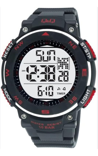 Reloj Q&q Digital Caballero (m124j001y) 10 Bar/ Cronómetro