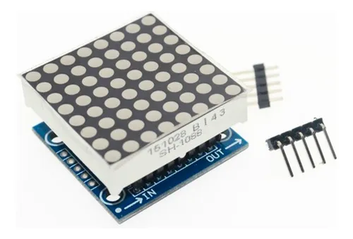 Modulo Display Verde Matriz Puntos 64 Leds Max7219 Nubbeo