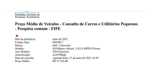 Chevrolet Blazer 2.4 Mpfi Advantage 4x2 8v Flex 4p Manual
