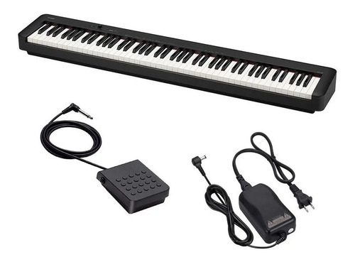 Piano digital Casio CDP-S90BKC2-BR Stage, 88 teclas, alto consumo de voltaje, 8 W