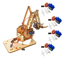 Comprar Brazo Robótico Educativo Chasis Mdf Arduino + 4 Servo Sg90