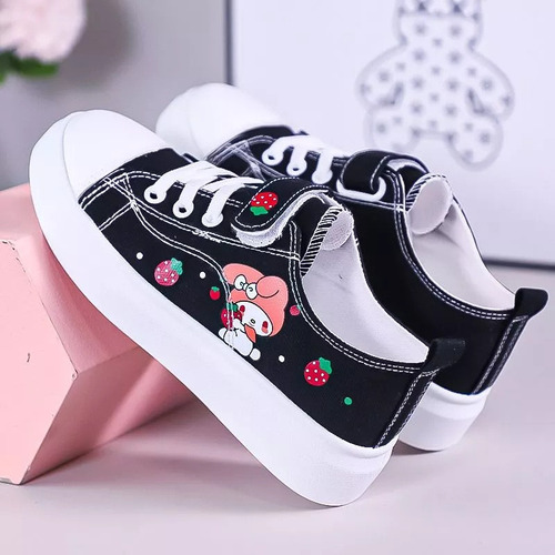 Zapatos Casuales De Lona Sanrio Kuromi Para Niñas 2023