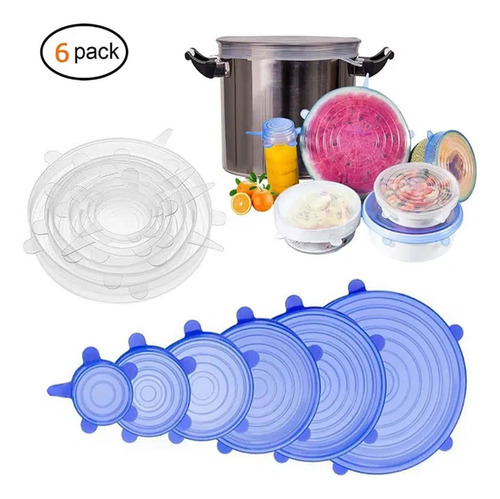 Juego De Tapas Elásticas De Silicona, 4 Tamaños Para Varios