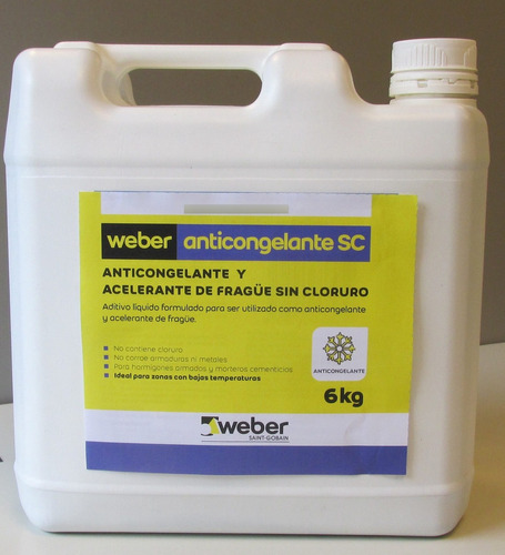 Weber Anticongelante Sc Frague Sin Cloruro X 6kg