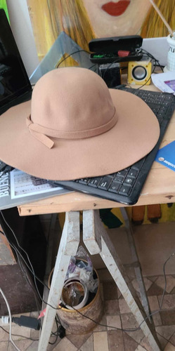 Sombrero De Paño , Color Beige .divino! 