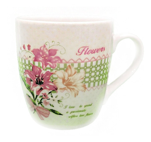 Taza De Cerámica Jarro Mug Cafe Diseño Flores - Sheshu Home