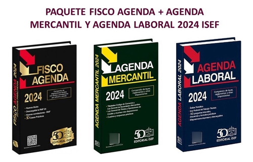 Fisco Agenda + Agenda Mercantil + Agenda Laboral 2024 Isef