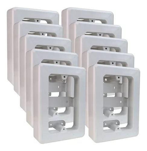 Pack 30pz Caja Universal Sin Fondo Pvc Red Eléctrico Chalupa Color Blanco
