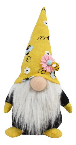 Tomte Escandinavo G Bumble Bee Con Forma De Gnomo Rayado, Su