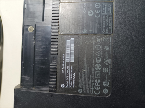 Laptop Hp Probook 4520s Pieza Motherboard Fan Flex Refaccion Marrón (Usado)