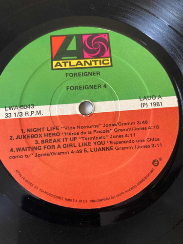 Foreigner / 4 Lp Vinilo 1981 Mx Impecable (Usado)