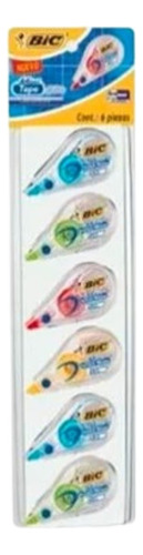 Cinta Correctora Bic Mini Tape Fashion 929672 5.0mm C/6 Pzas