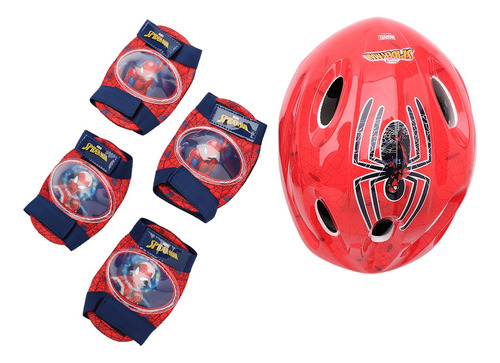 Set De Proteccion Spiderman Ts Rodilleras Y Coderas