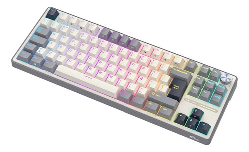 Teclado Mecánico Royal Kludge R87 Pro Rgb Halfgrey S Brown Ñ Teclado Half Grey Idioma Español España