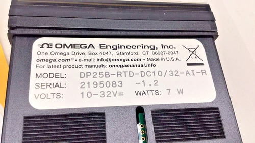 Omega Dp25b-rtd-dc10/32-ai-r Used Temperature Meter Cont Ccb