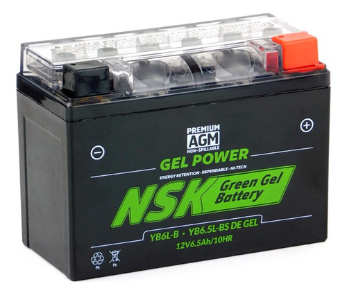 Batería Nsk De Gel Yb6.5l Vento Reptile Trek 150 (2019-2022)