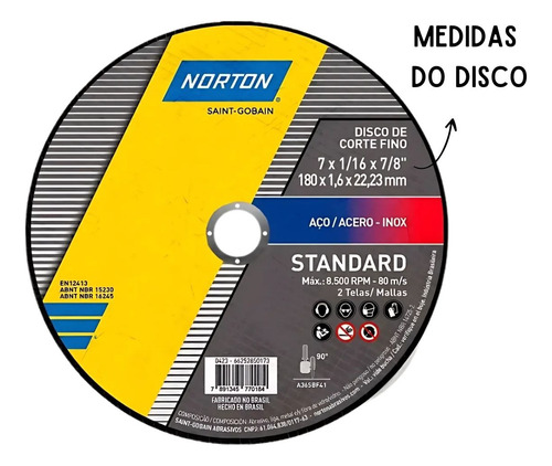 Kit Com 24 Discos Norton Standard 7 Polegadas Atacado Promo