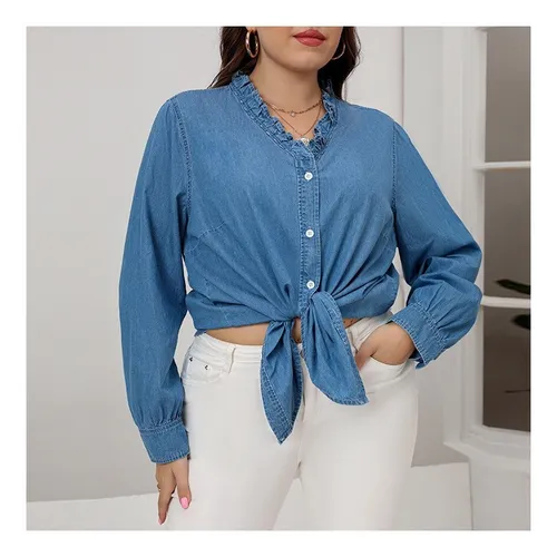 Camisa vaquera mujer talla grande hotsell