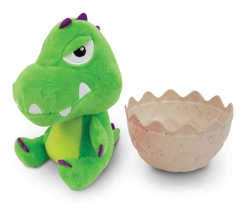 Dinosaurio Verde De Peluche C/huevo Crackin Eggs C/sonido