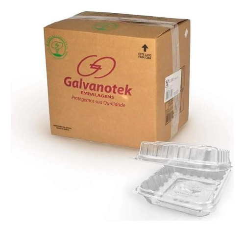 Embalagem Articulada Quadrada 300ml Galvanotek G-655 C/150
