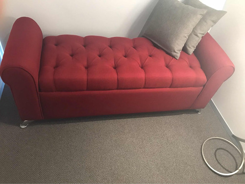 Imagen 2 de 8 de Diván Baúl Pie Cama Capitonado Queen De 1.50 M