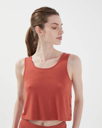 Musculosa Lino Cozy System Para Mujer 