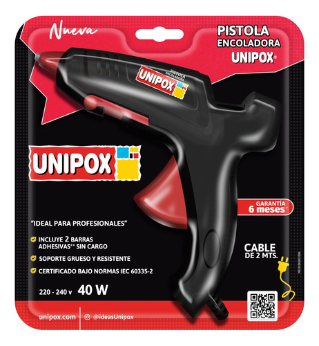 Pistola Encoladora Hotmelt Unipox 40 Watts