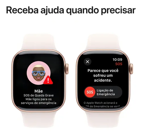 Apple Watch Series 10 GPS + Cellular • Caixa cor de ouro rosa de