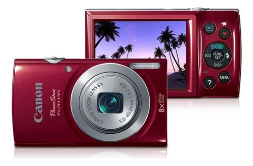 Câmera Digital Canon Powershot Elph 135 16mpxs Cyber-shot Vermelho