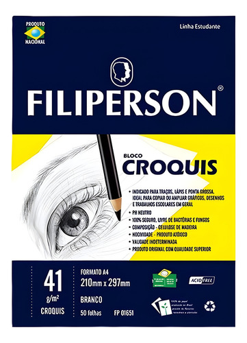 Bloco Papel Manteiga Filiperson A4 41gr 50fl