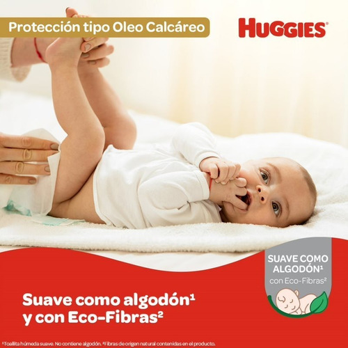 Imagen 4 de 10 de Toallas Humedas Huggies C/ Oleo Calcareo Deluxe X80 Caja X12