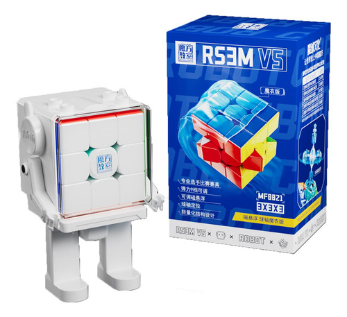 Cubo 3x3 Moyu Rs3m V5 2023 Con Soporte De Exhibición Color De La Estructura